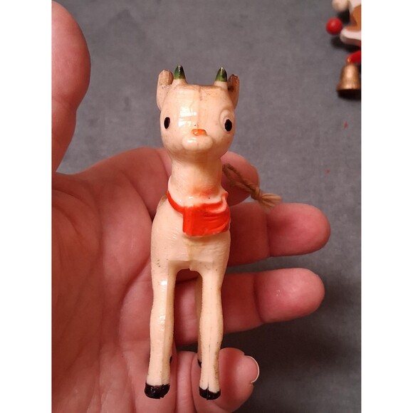 Vintage Rudolph Christmas Reindeer Ornament Decoration - Picture 2 of 3